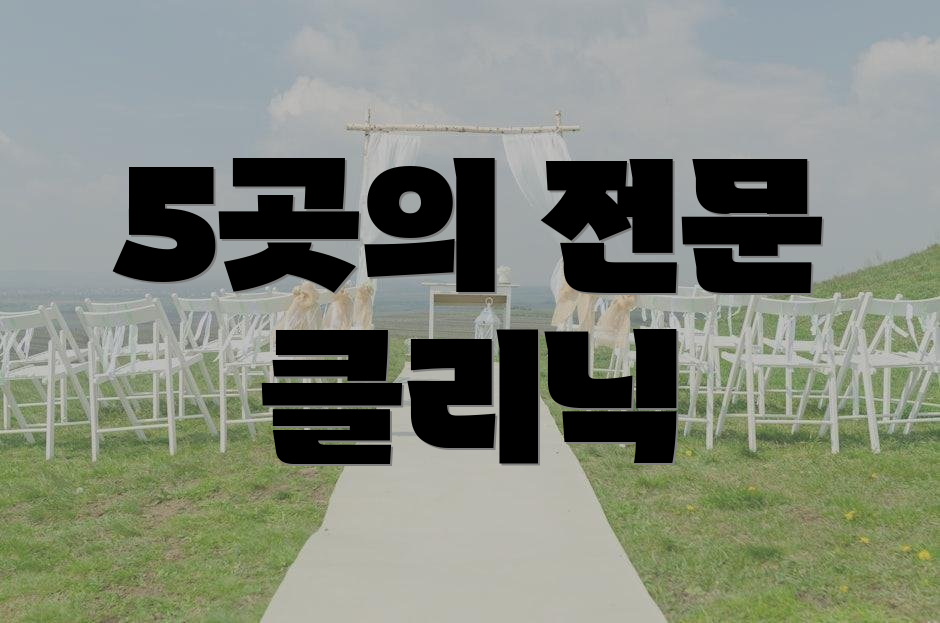 5곳의 전문 클리닉