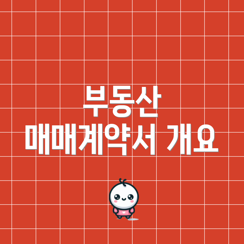 부동산 매매계약서 개요