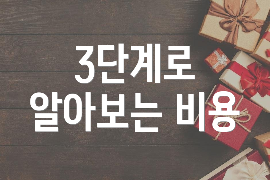 3단계로 알아보는 비용