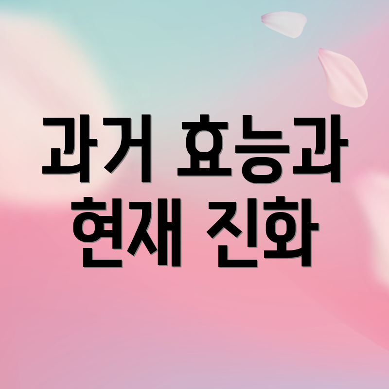 과거 효능과 현재 진화