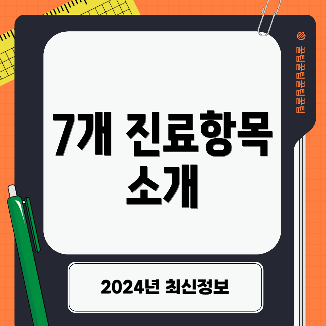 7개 진료항목 소개