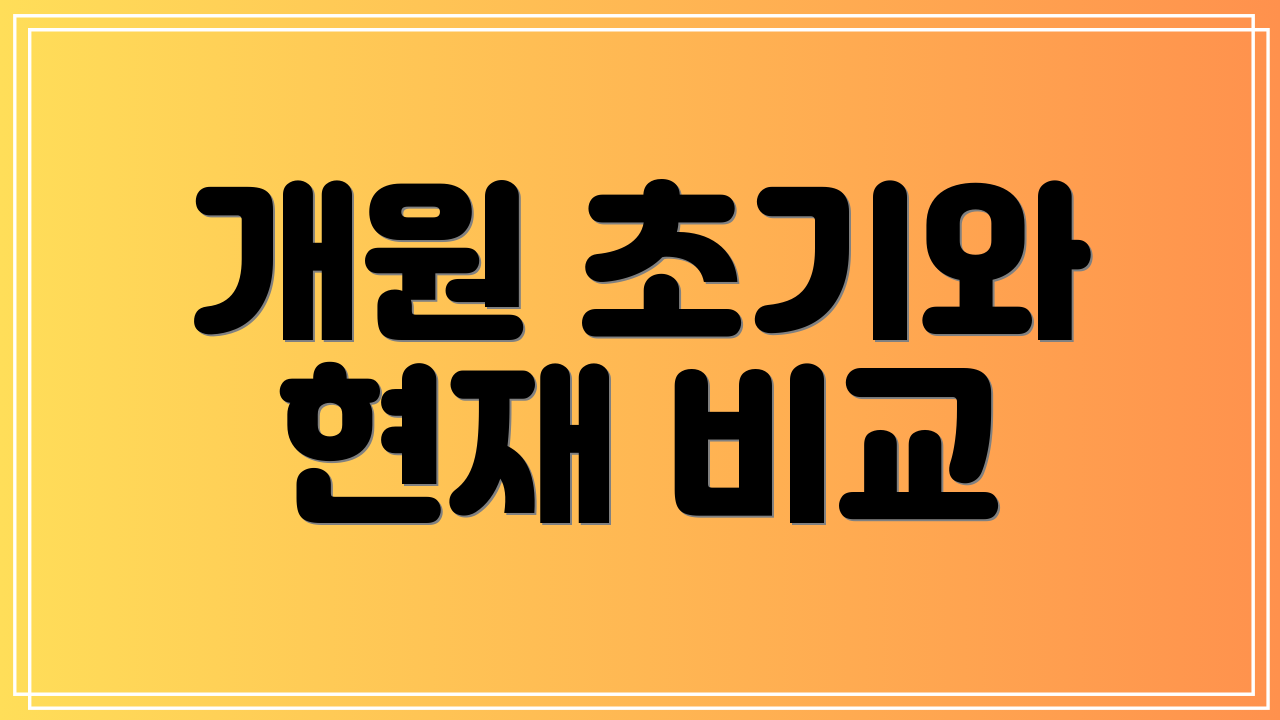 개원 초기와 현재 비교