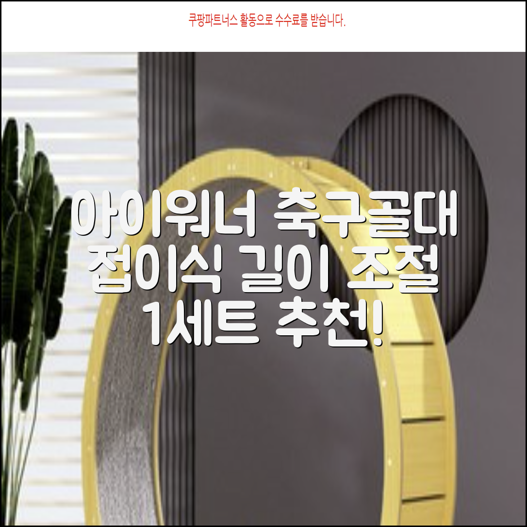 아이워너 길이 조절 접이식 축구골대 세트, 혼합색상, 1세트 추천 리뷰