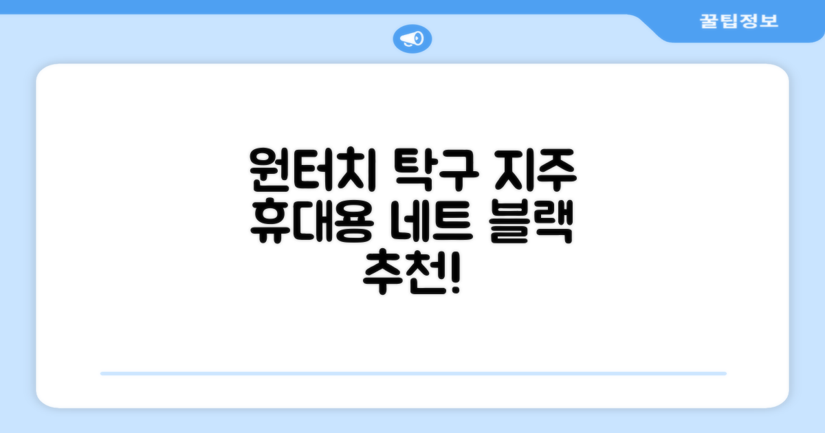 원터치 탁구 지주 네트 휴대용 탁구네트 세트, 1개, 블랙 추천 리뷰