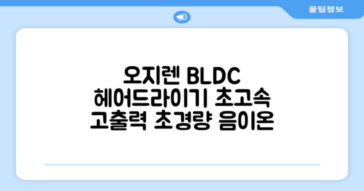 오지렌 초고속 고출력 초경량 음이온 BLDC 모터 헤어 드라이기, 화이트 추천 리뷰