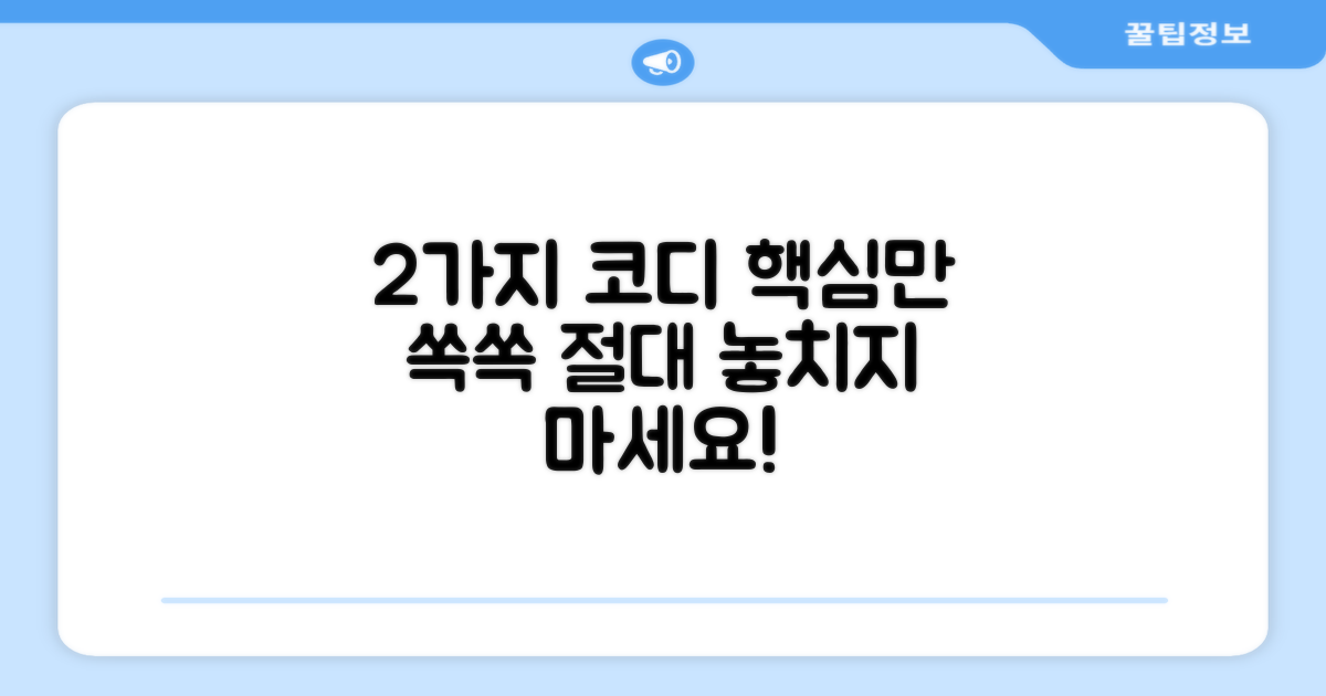 2가지 코디 제안