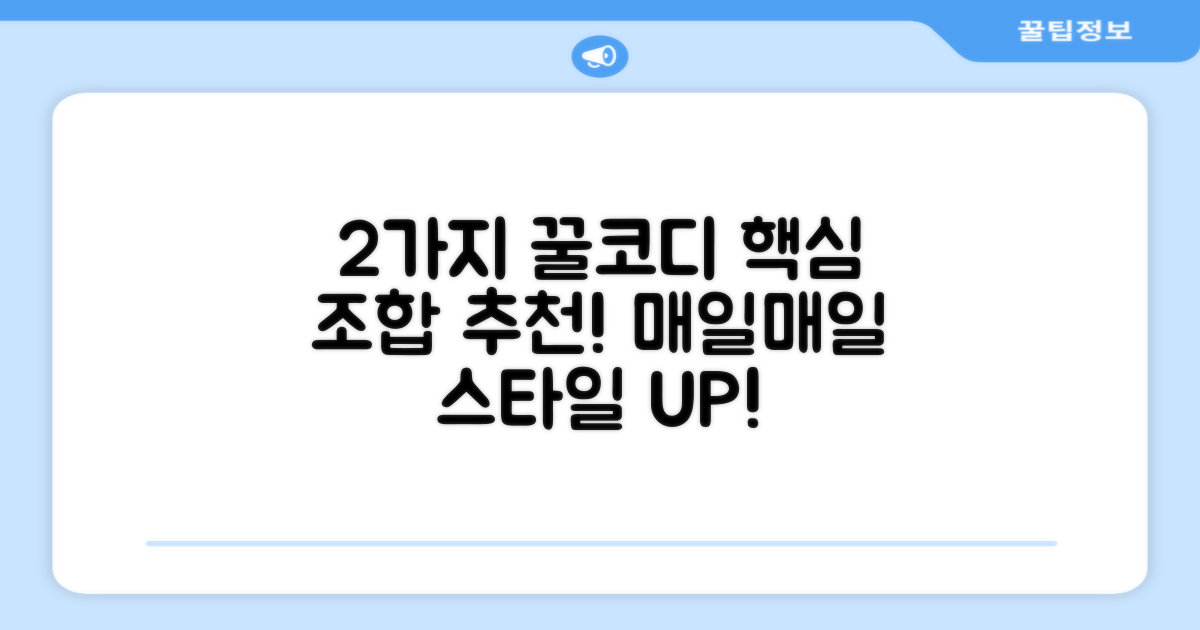 2가지 코디 제안