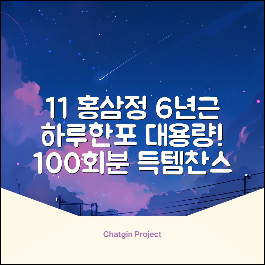 [1+1 특가] 홍삼정 6년근 하루한포 100회분 대용량+쇼핑백, 2개, 1L 추천 리뷰