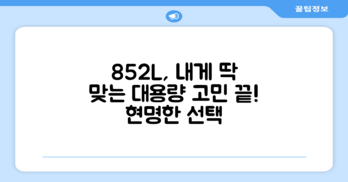 852L, 나에게 맞는 용량인가?