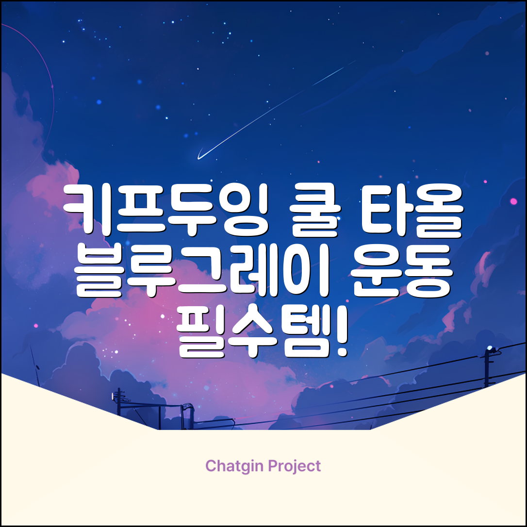 키프두잉 건식 스포츠 쿨 타올 케이스, 블루 + 그레이, 1세트 추천 리뷰