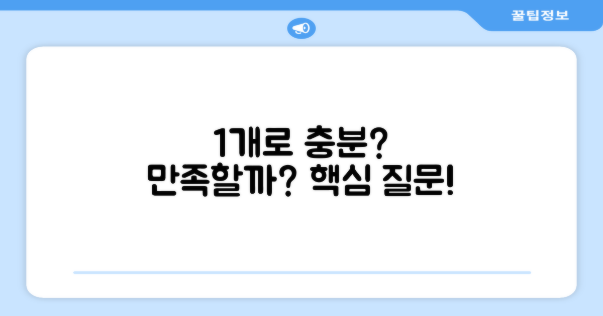 1개, 충분할까?