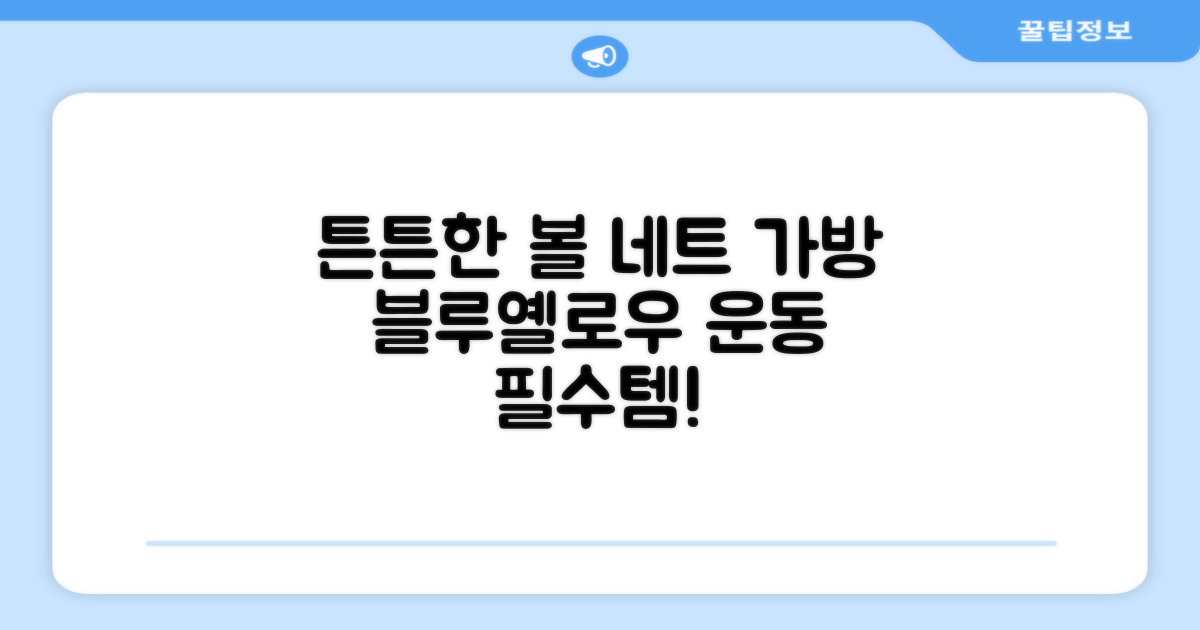 튼튼한 볼 네트 가방, 블루+옐로우