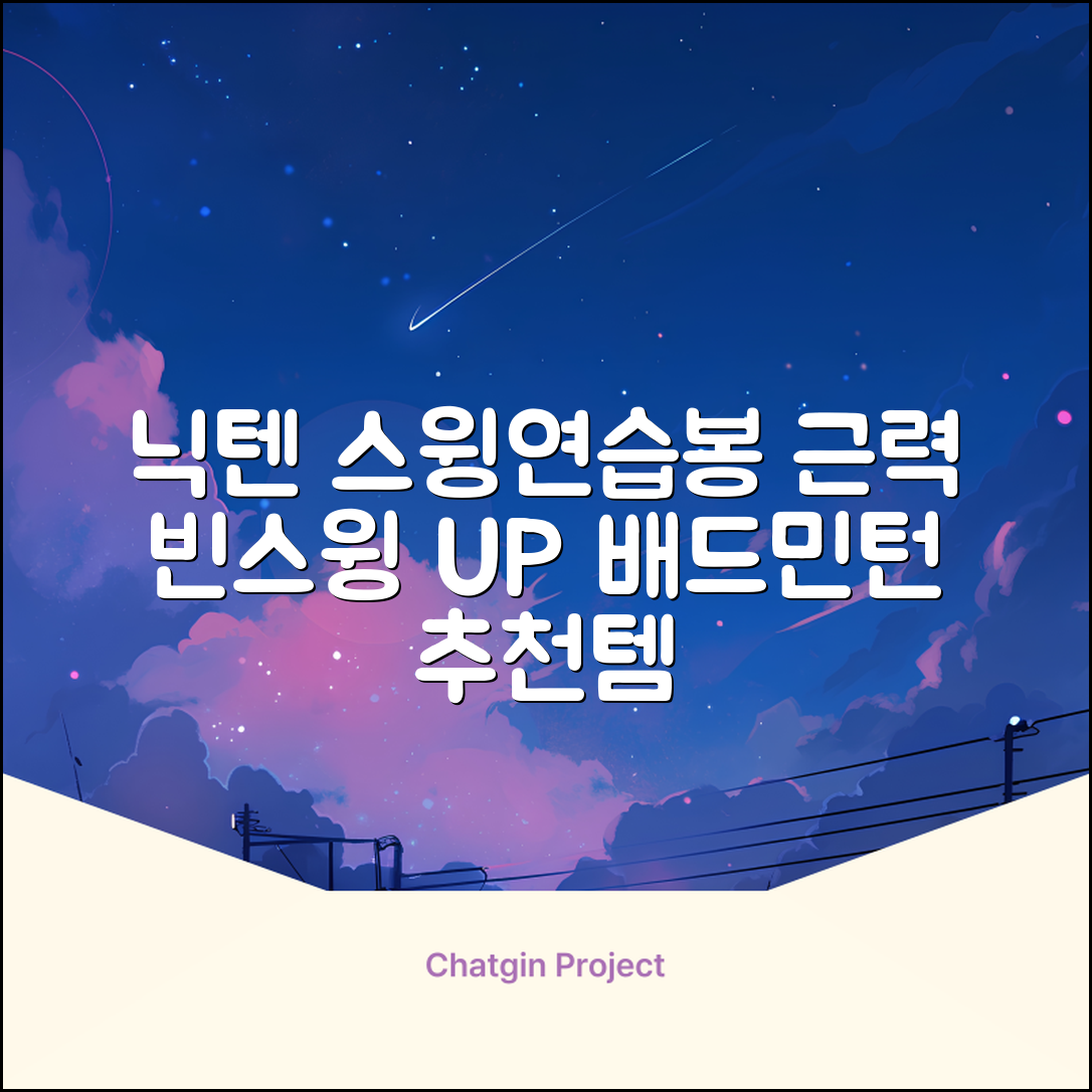닉텐 배드민턴 스윙연습봉 - 근력강화 및 빈스윙연습, 1개, 스윙연습기 추천 리뷰