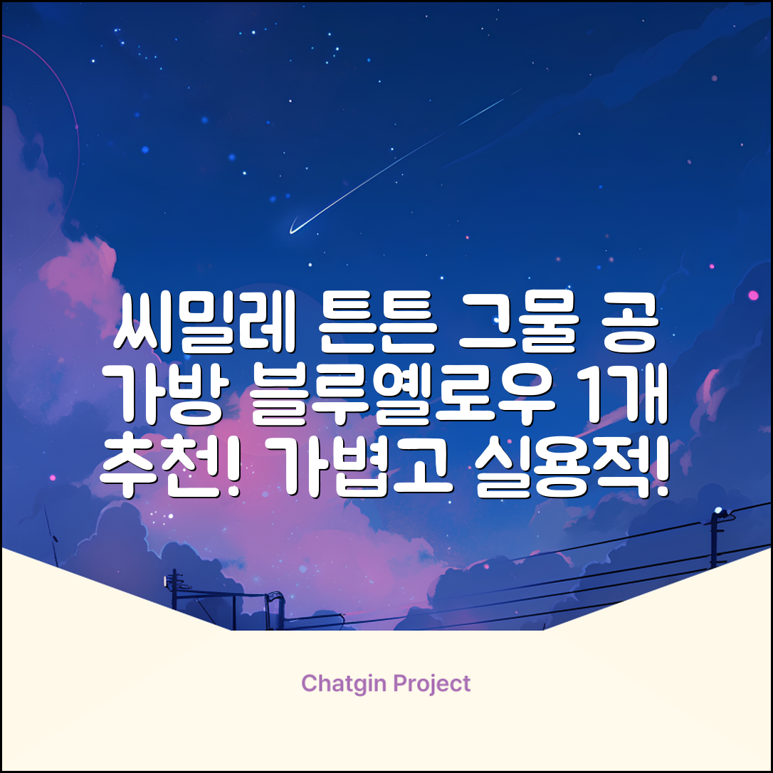 씨밀레 두꺼운 그물 공 가방, 블루 + 옐로우, 1개 추천 리뷰