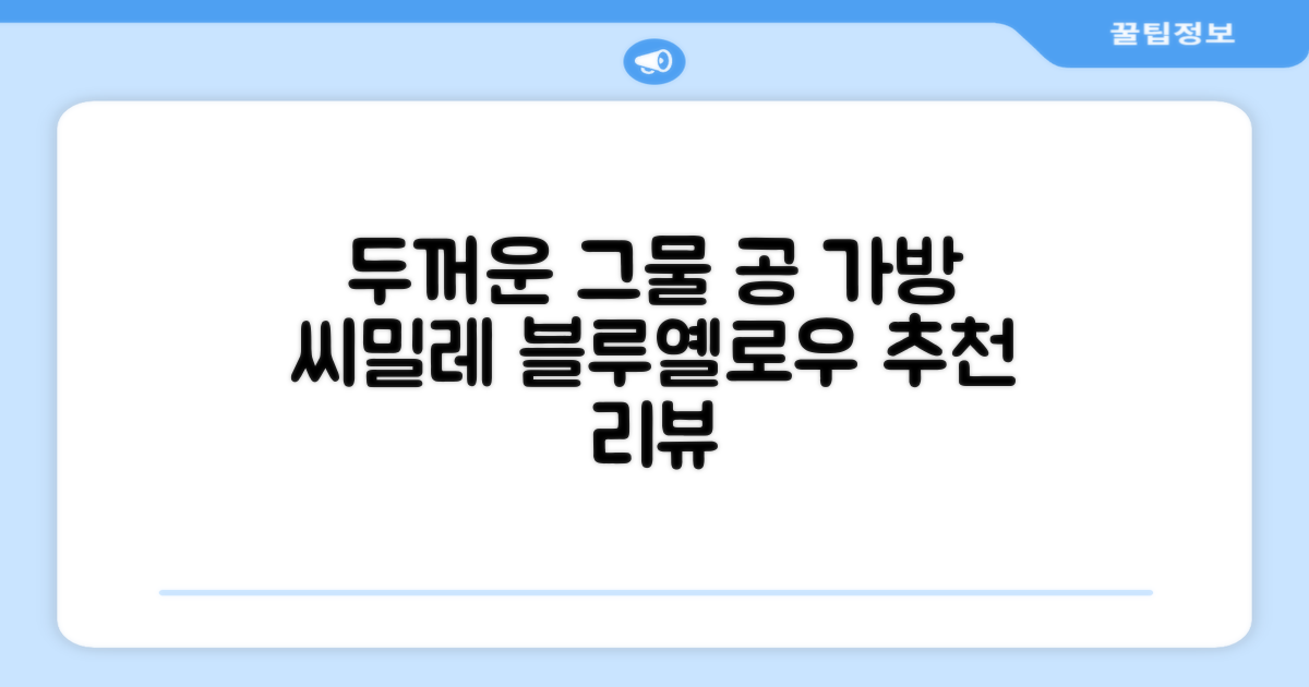 씨밀레 두꺼운 그물 공 가방, 블루 + 옐로우, 1개 추천 리뷰