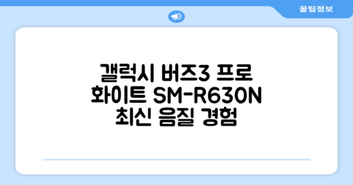 삼성전자 갤럭시 버즈3 프로 블루투스 이어폰, SM-R630N, 화이트 추천 리뷰