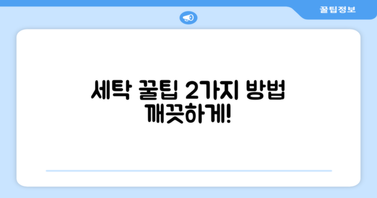 2가지 세탁 방법