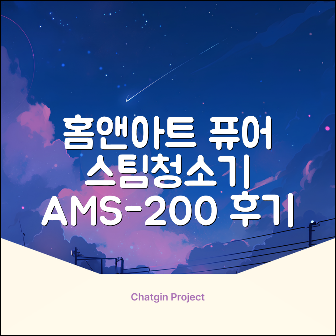 홈앤아트 퓨어 스팀청소기 AMS-200 추천 리뷰