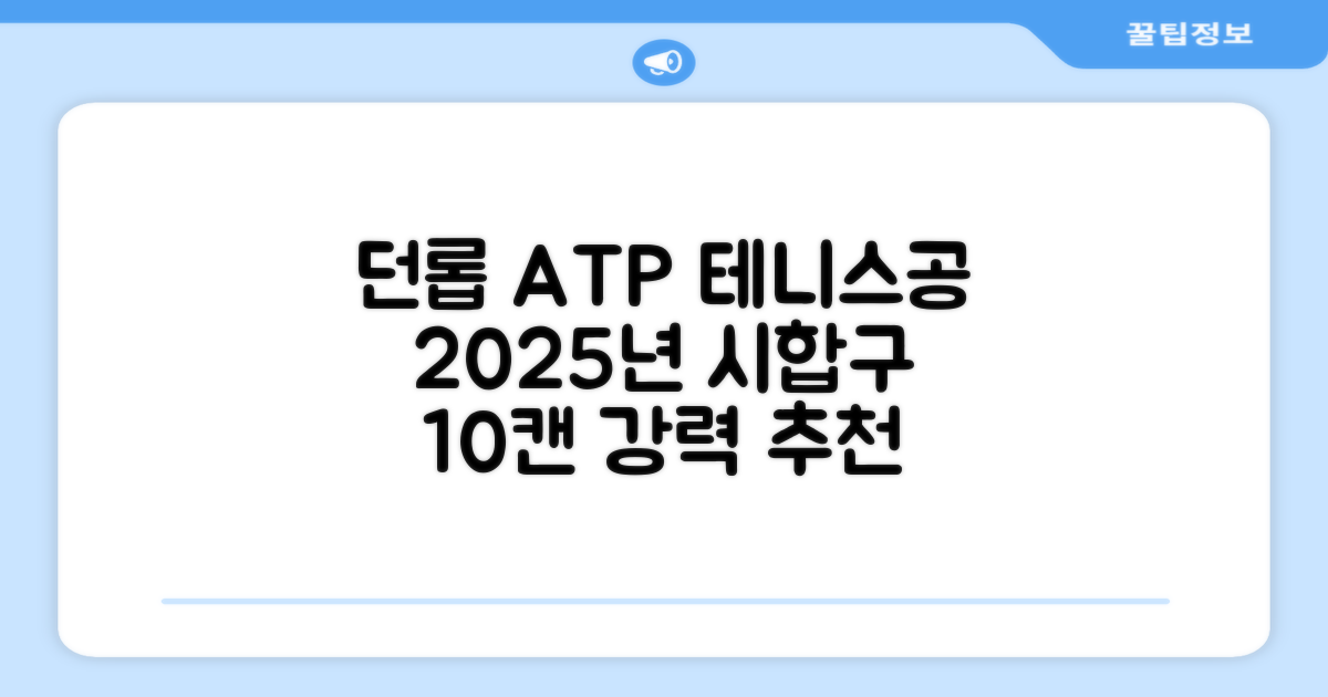 2025 던롭 ATP 테니스공 10캔 (20볼) 시합구, 던롭 ATP볼 10캔 (20볼), 10세트 추천 리뷰
