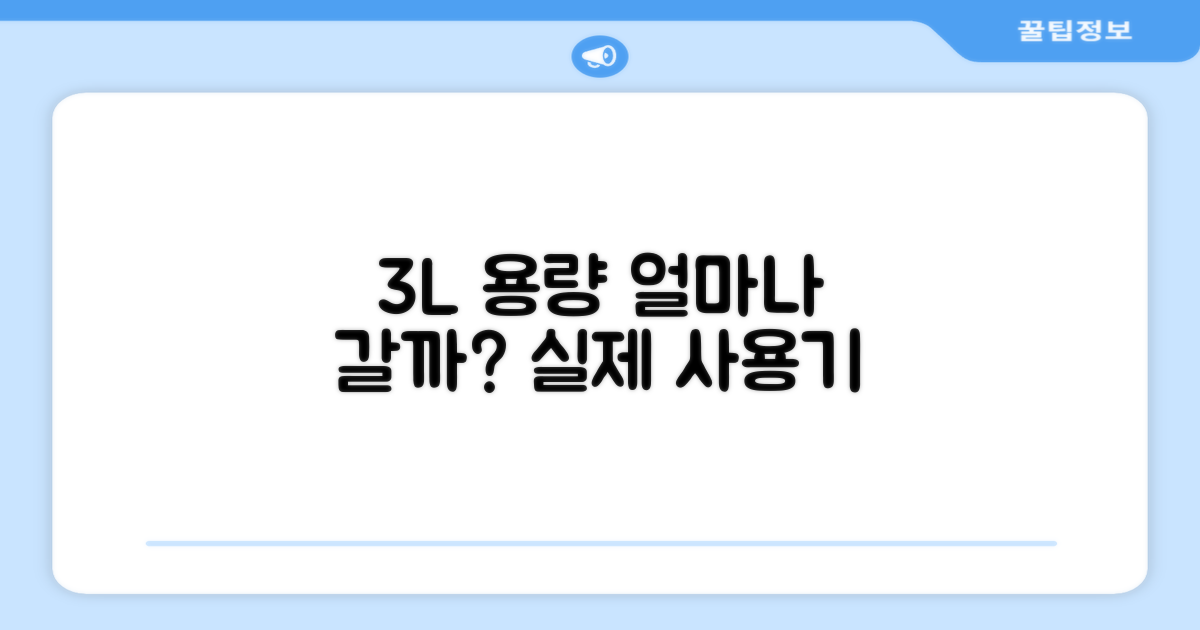3L 용량, 얼마나 오래갈까?