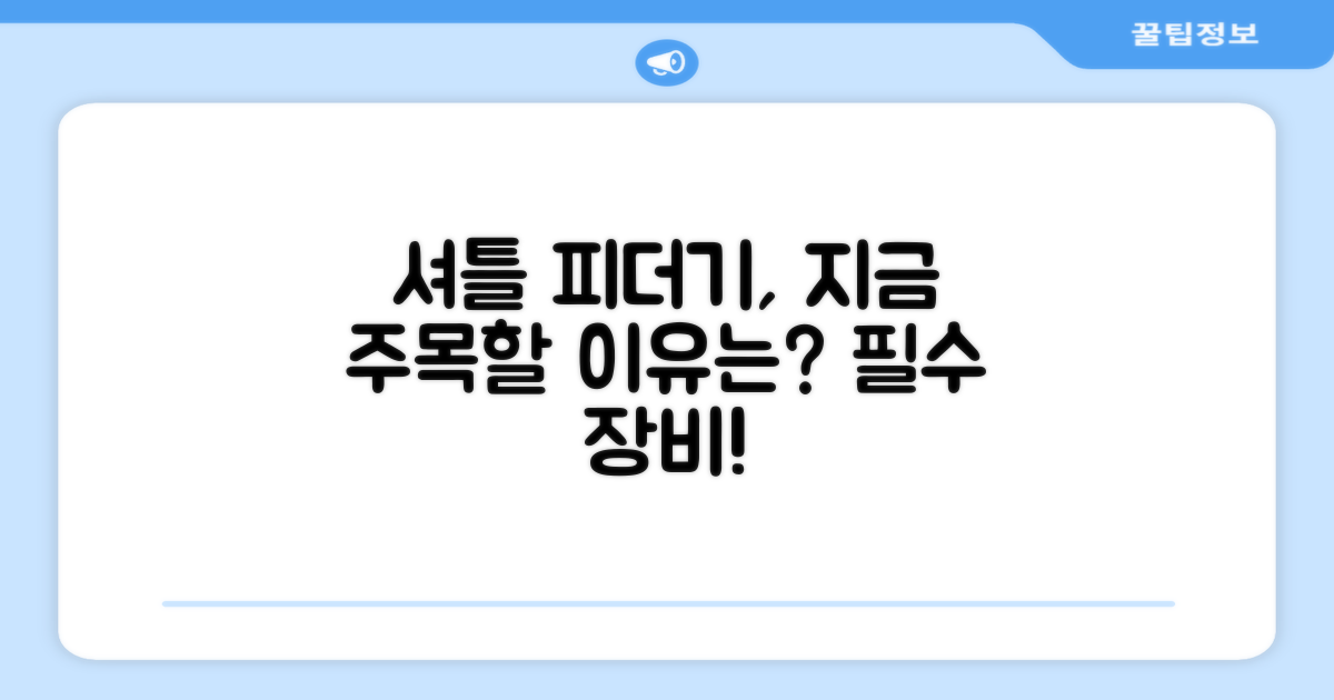 왜 지금 셔틀 피더기인가