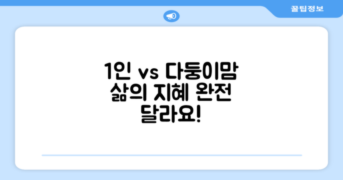 1인 가구 vs 다둥이맘 활용