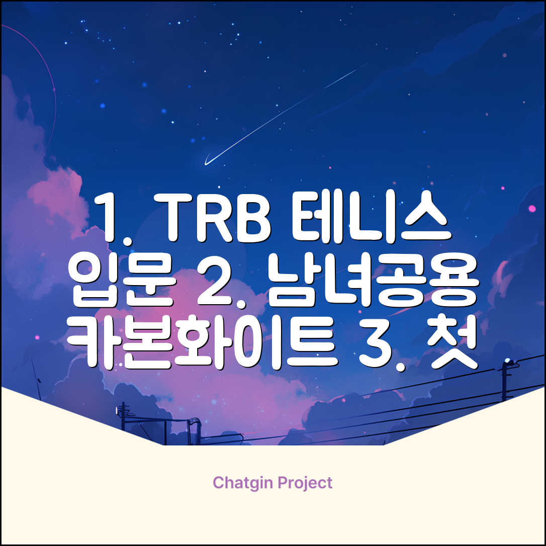 티알비 입문용 테니스라켓 여성 남자, 1개, 카본 화이트 추천 리뷰