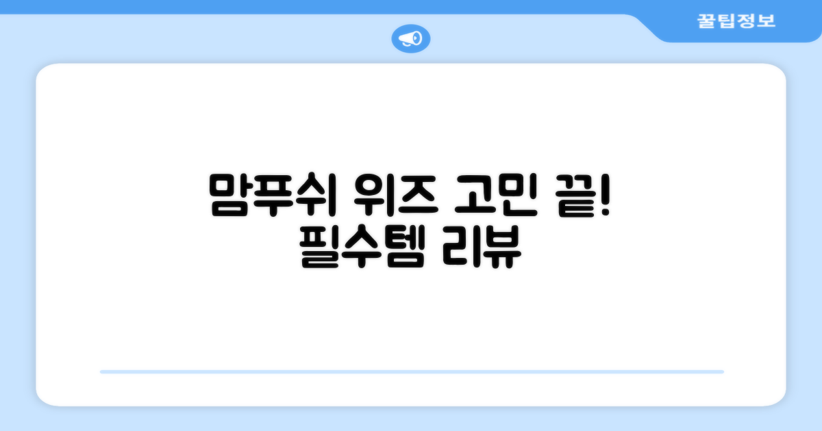 고민 끝! 맘푸쉬 위즈 리뷰
