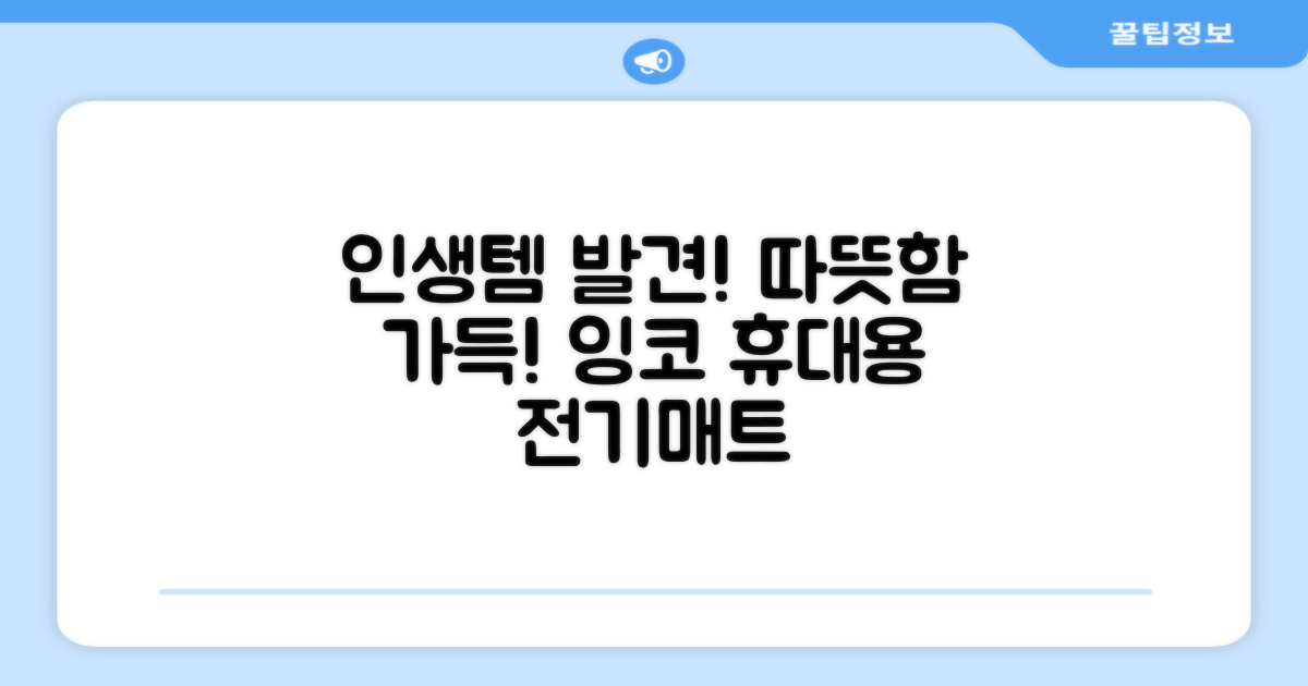 잉코 스웨이드 양면발열 휴대용 전기매트 I-S701, 릴렉스 블루, 70 x 37 x 0.15 cm 추천 리뷰