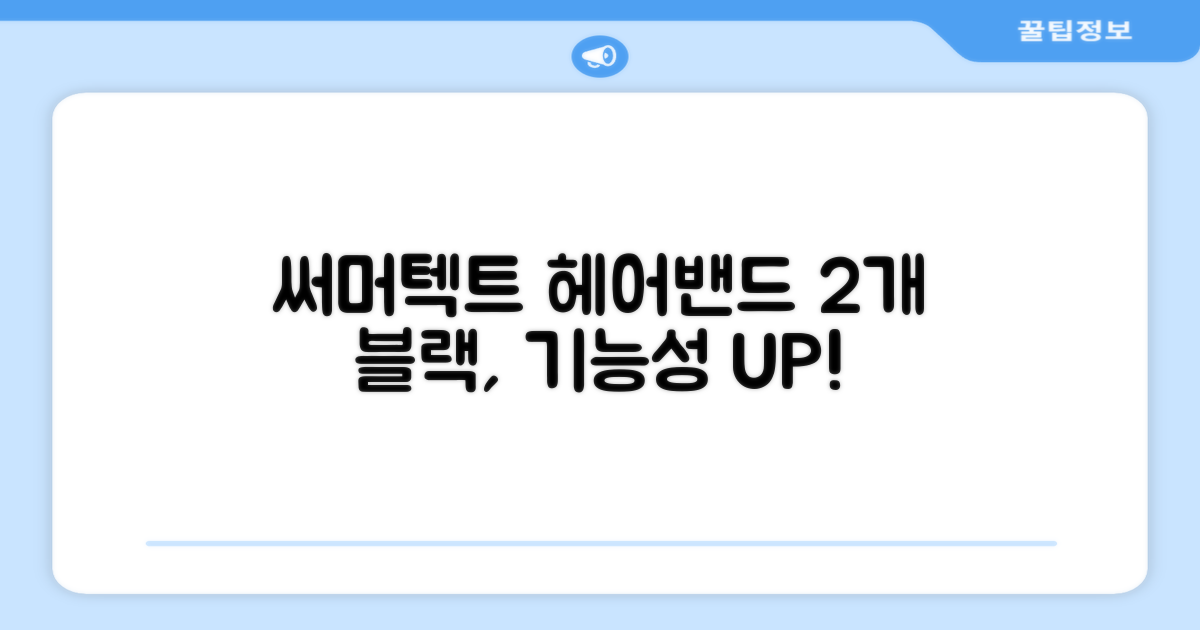 써머텍트 기능성 헤어밴드, 블랙, 2개 추천 리뷰