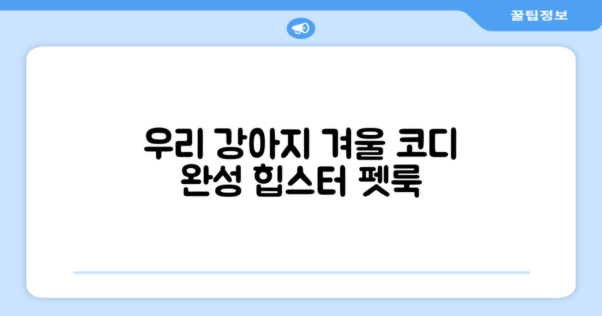 우리 강아지 겨울 코디 완성