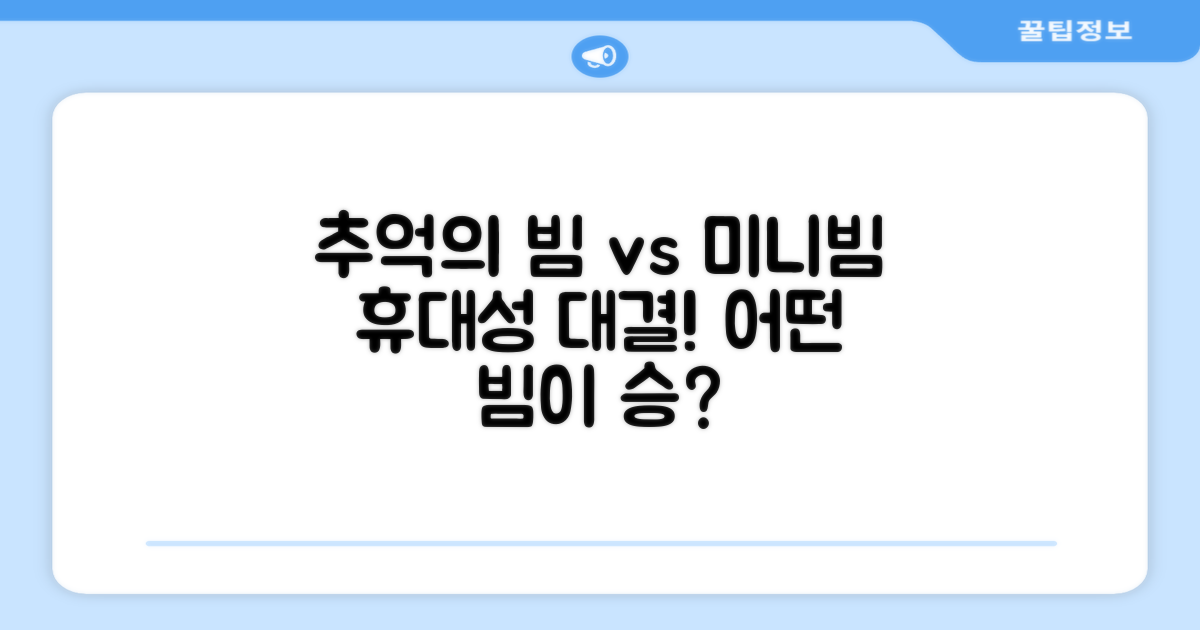 휴대성: 옛날 빔 vs 미니빔