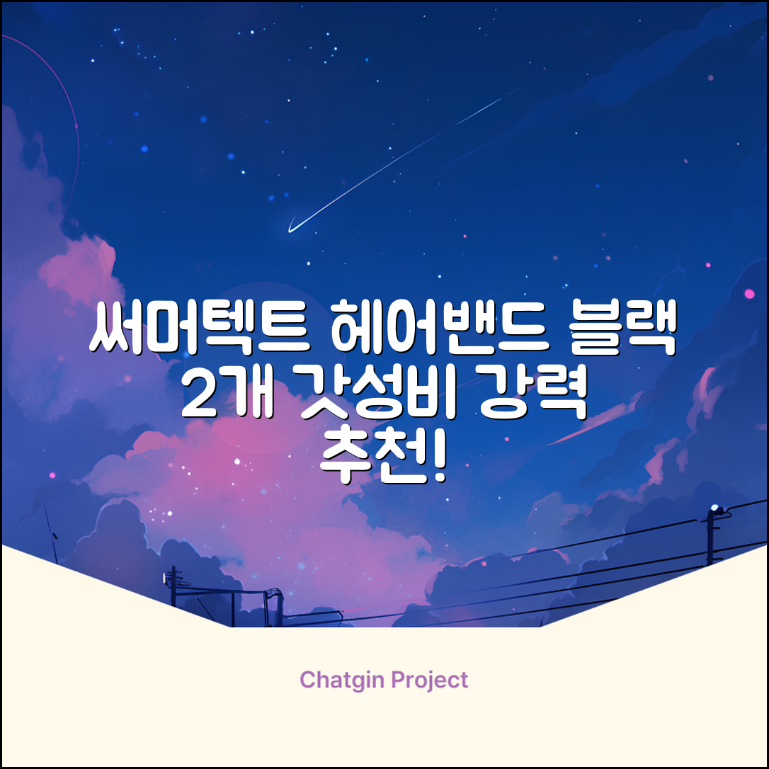 써머텍트 기능성 헤어밴드, 블랙, 2개 추천 리뷰