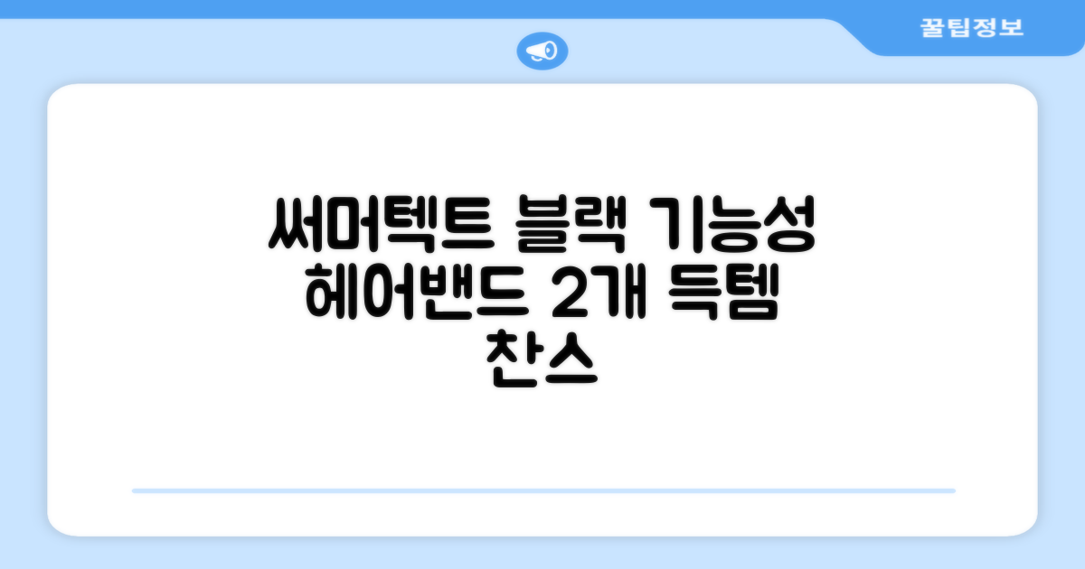 써머텍트 기능성 헤어밴드, 블랙, 2개 추천 리뷰