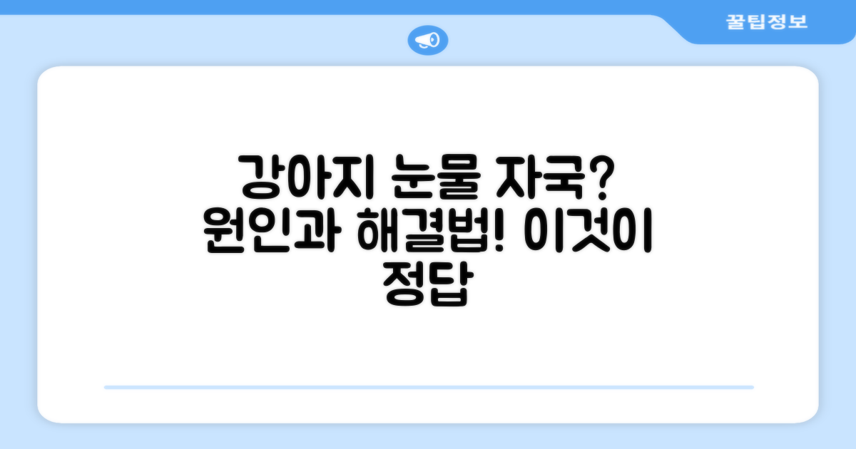 우리 강아지 눈물 자국, 왜 생길까?