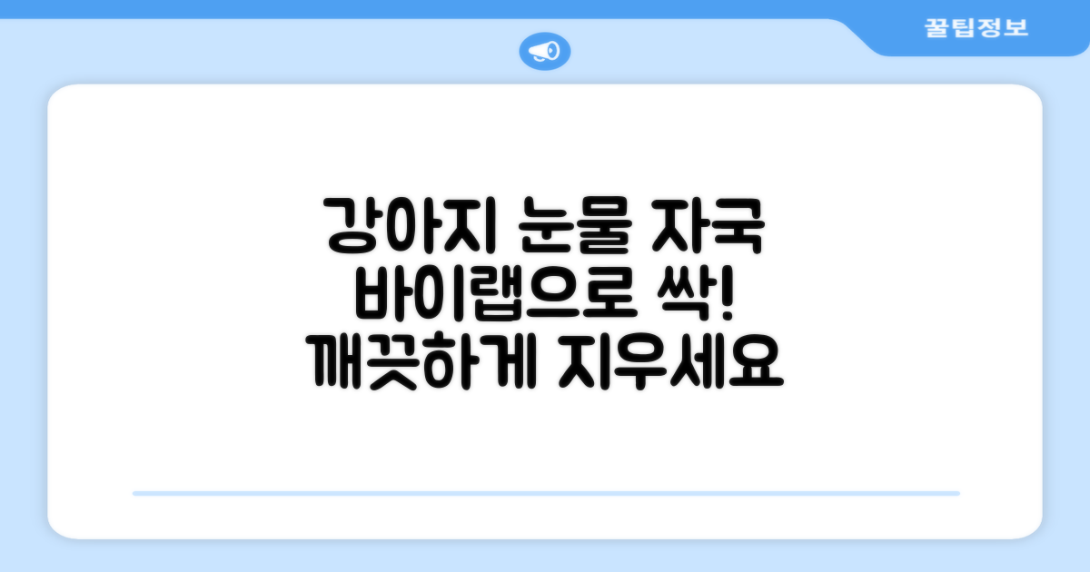 바이랩 강아지 눈물 자국 지우기