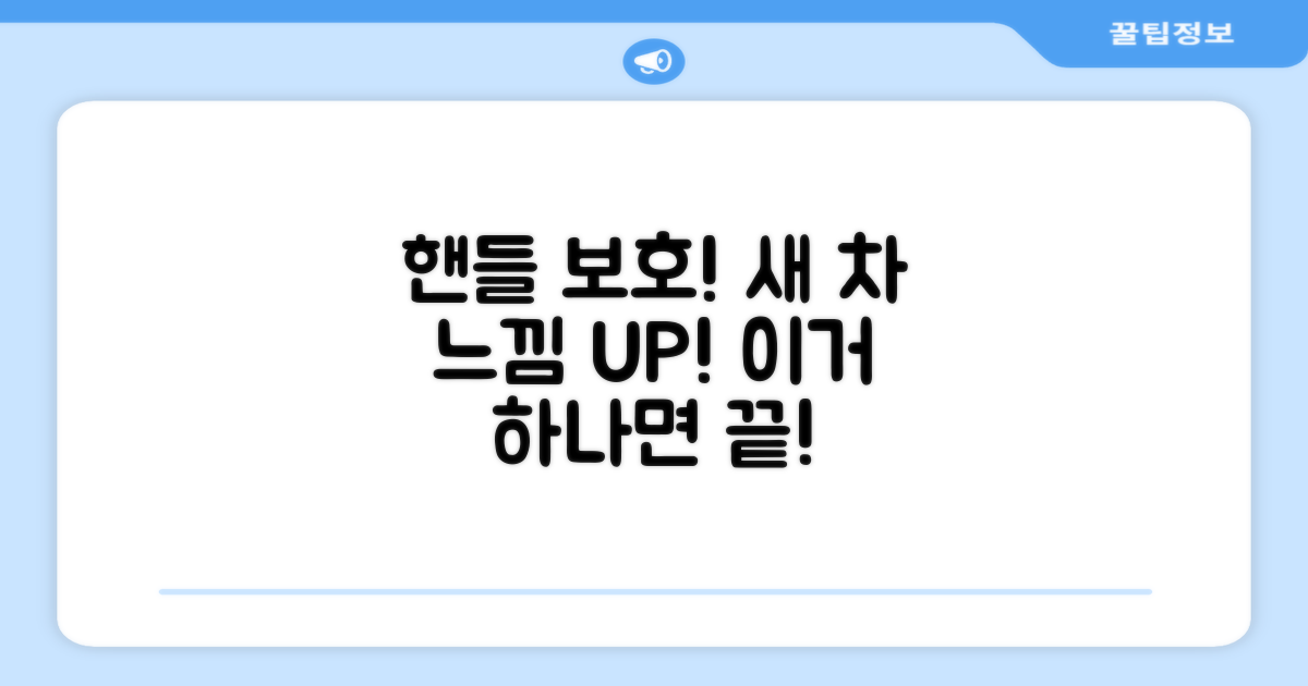 핸들 보호, 새 차 느낌 그대로
