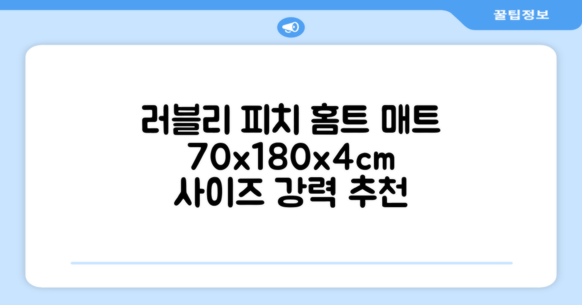 홈베스트 트레이닝 매트 70x180x4cm, 러블리_피치 추천 리뷰