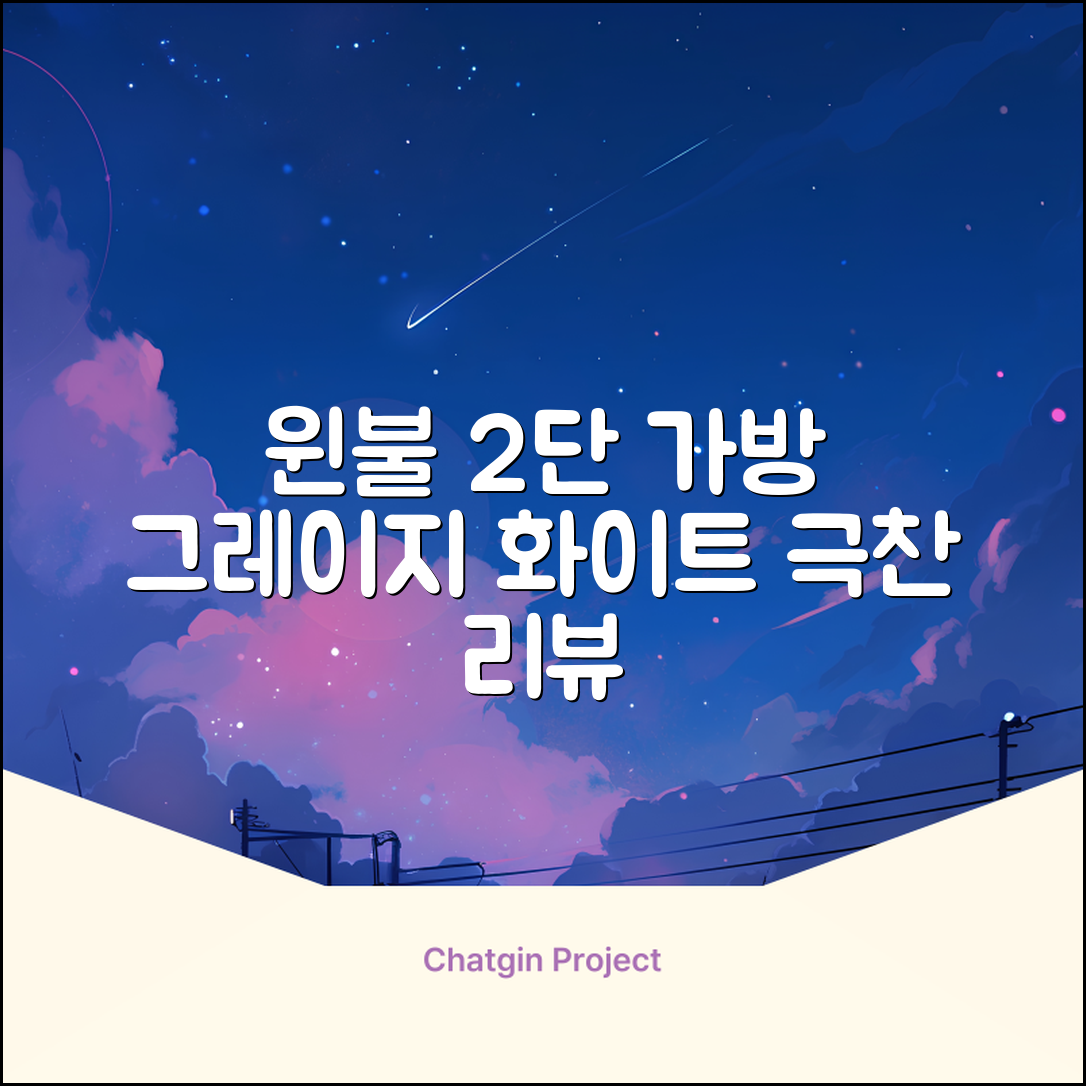 윈불 2단 배드민턴 테니스 라켓 가방, 그레이지 화이트, 1개 추천 리뷰