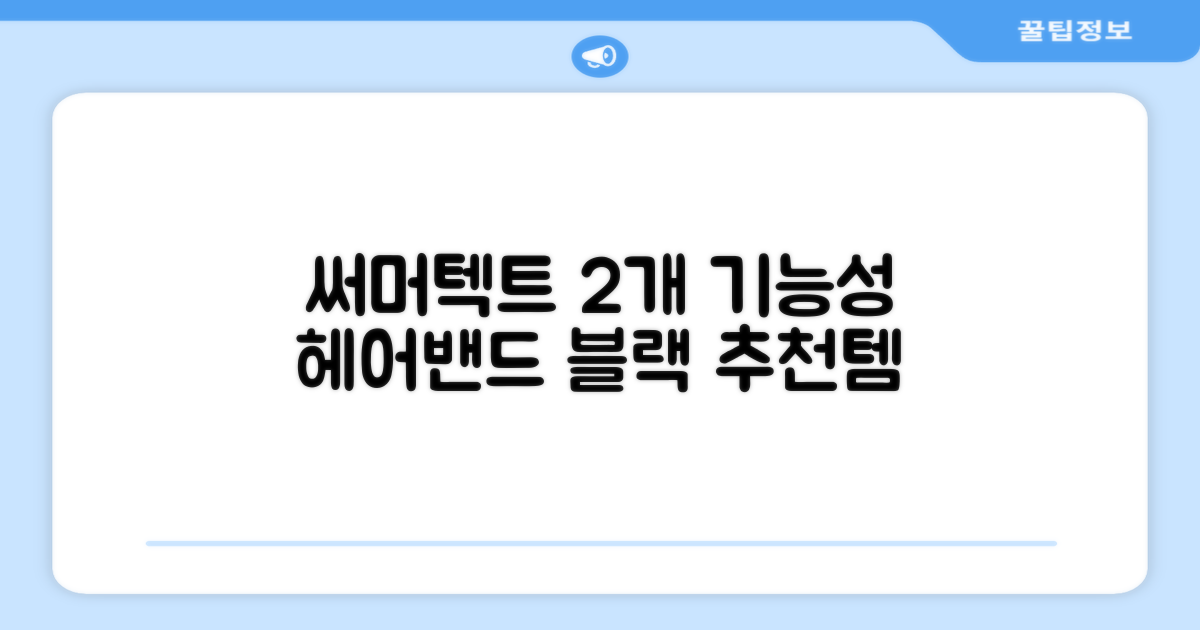 써머텍트 기능성 헤어밴드, 블랙, 2개 추천 리뷰