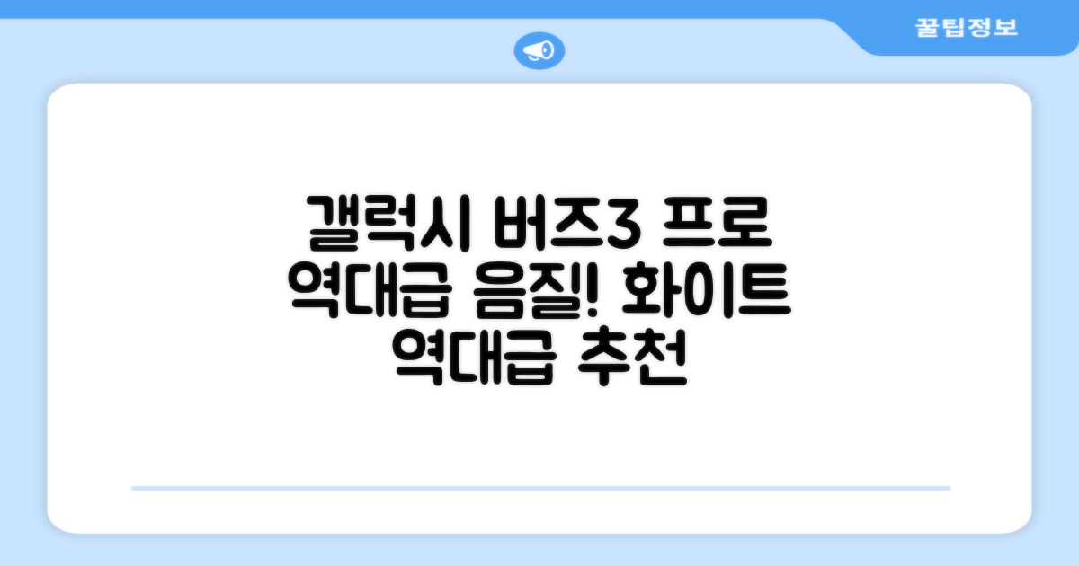 삼성전자 갤럭시 버즈3 프로 블루투스 이어폰, SM-R630N, 화이트 추천 리뷰