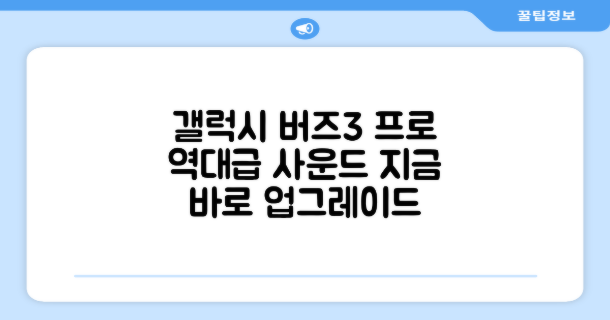 블루투스 이어폰, 갤럭시 버즈3 프로로 업그레이드