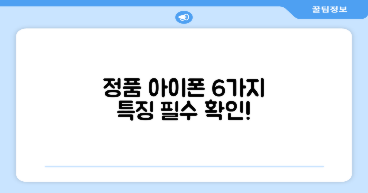 정품 아이폰, 6가지 특징