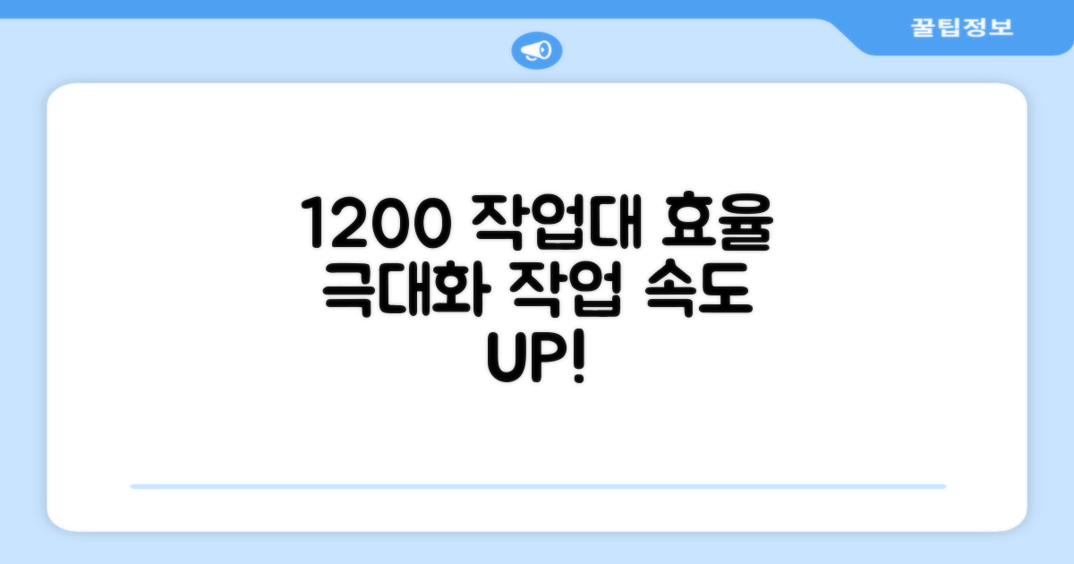 1200 작업대, 효율 극대화