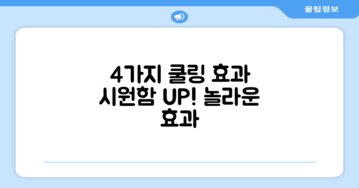4가지 쿨링 효과