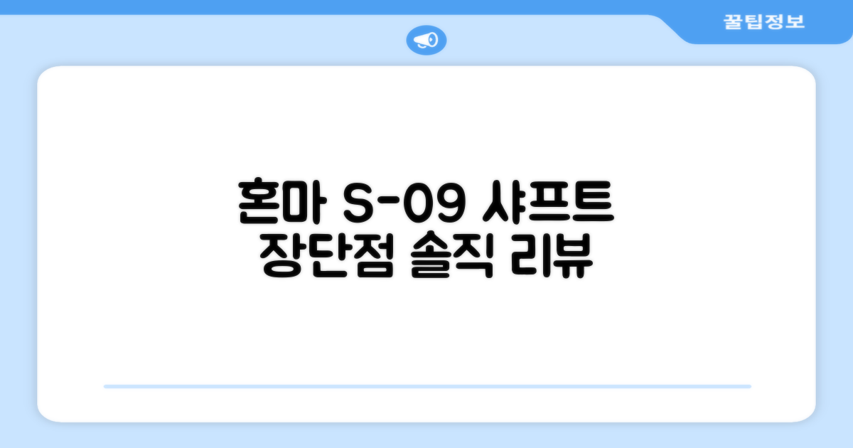 혼마 S-09, 그라파이트 장단점