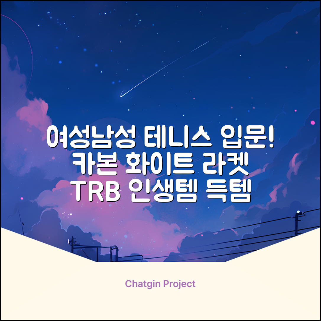 티알비 입문용 테니스라켓 여성 남자, 1개, 카본 화이트 추천 리뷰