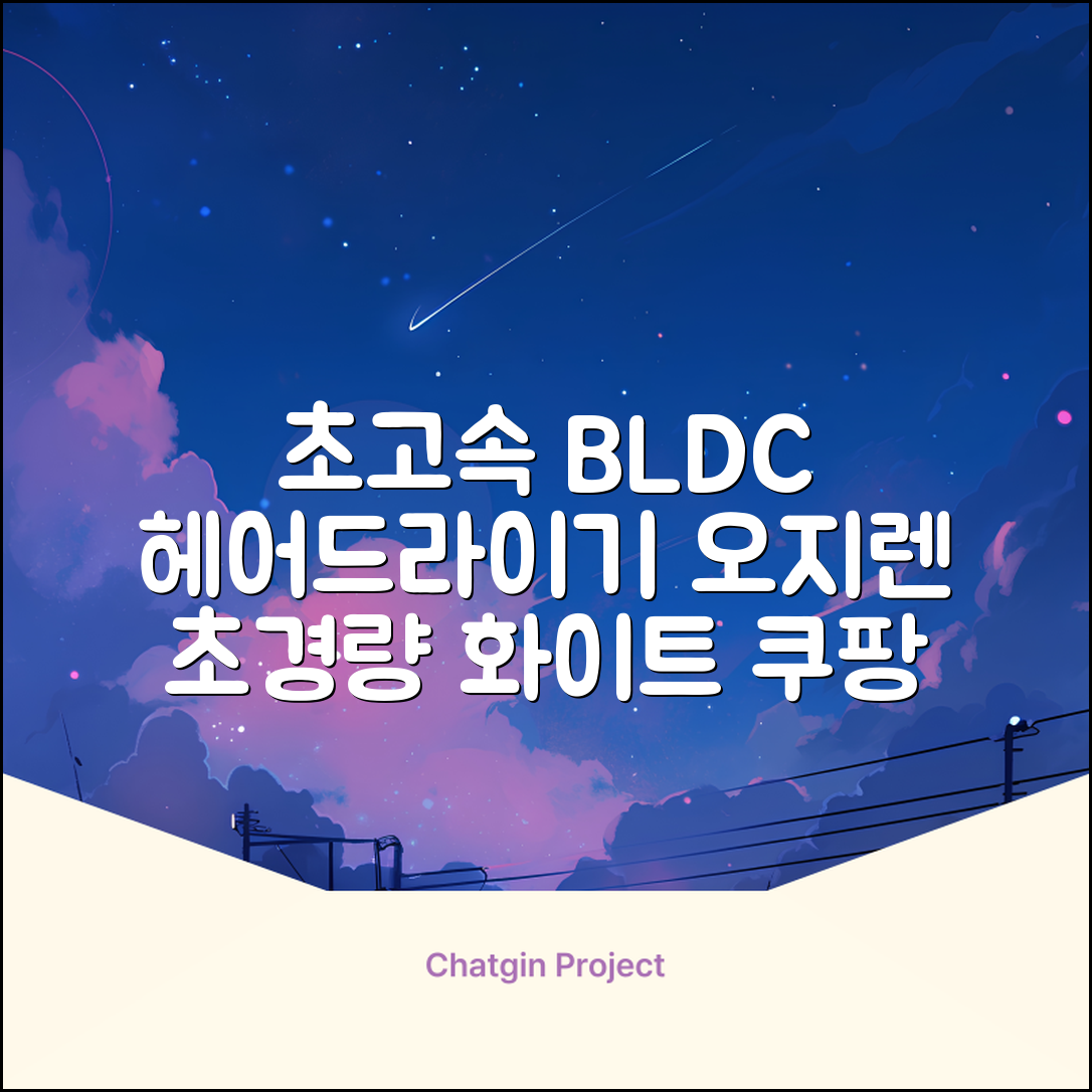 오지렌 초고속 고출력 초경량 음이온 BLDC 모터 헤어 드라이기, 화이트 추천 리뷰