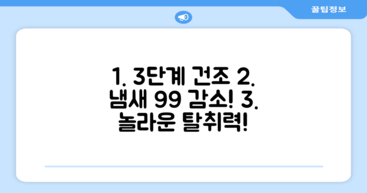 3단계 건조분쇄, 냄새 99% 감소