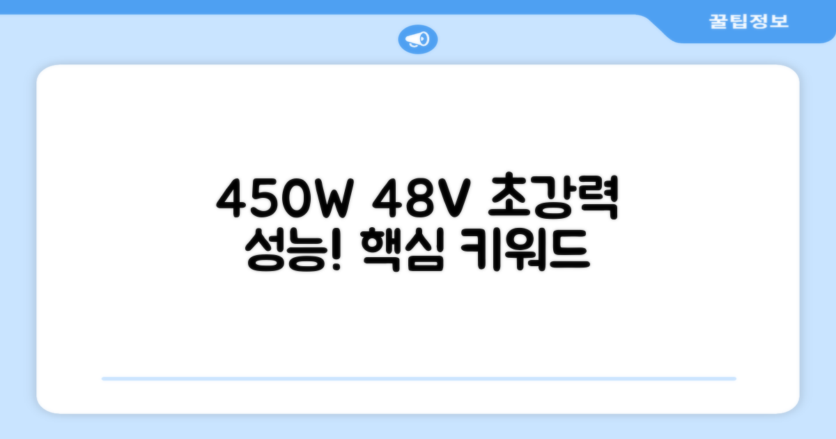 48V 450W 강력한 성능